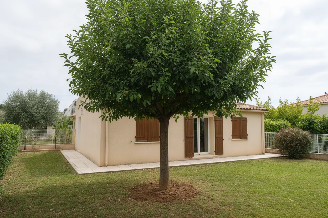 Arbre encombrant avant abattage contrôlé à Cavaillon