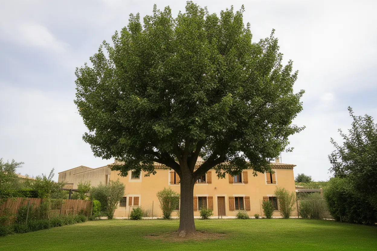 Grand arbre fragilisé à quelques mètres d'un mur mitoyen