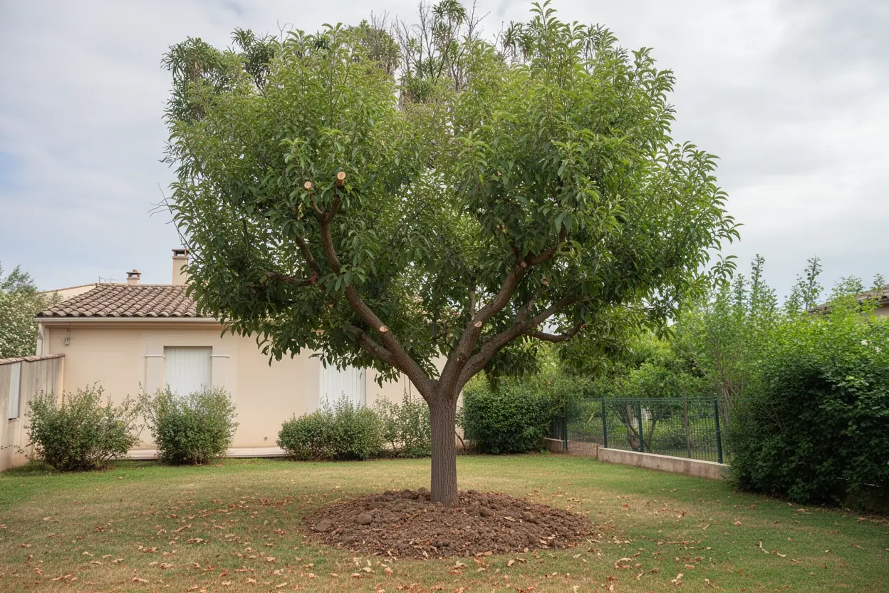 Arbre éclairci après élagage à Pernes-les-Fontaines