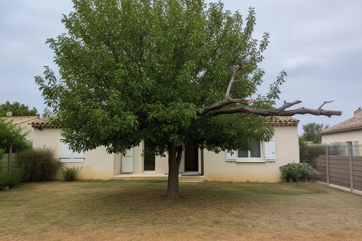 Arbre fragile avant intervention à Saint-Saturnin-lès-Avignon