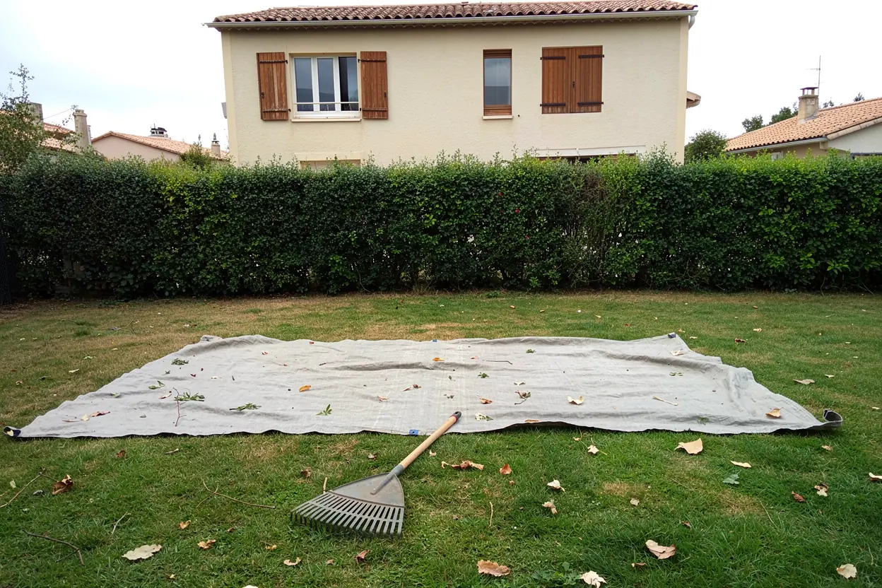 Jardin avignonnais dégagé après ramassage des branches