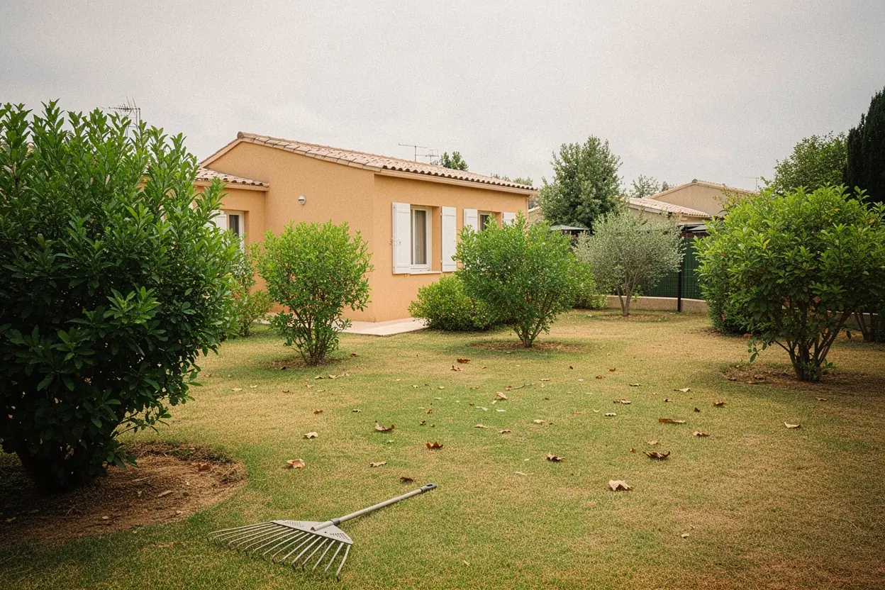 Espace extérieur dégagé après collecte à Saint-Saturnin-lès-Avignon