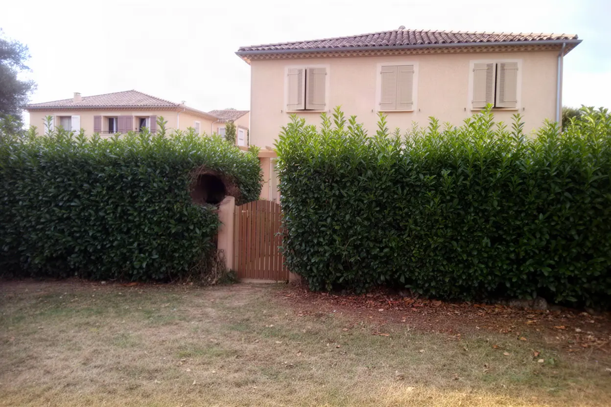 Haie encombrante en bordure de jardin à Graveson